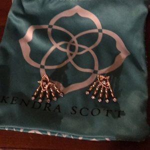 Kendra Scott rose gold earrings/jackets adjustable